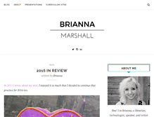 Tablet Screenshot of briannamarshall.com